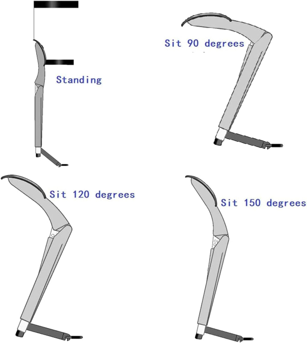 Adjustable Chairless Wearable Invisible Chair,Invisible Chair Wearable Exoskeleton Human Wearable Seat,Anywhere Camping Folding Stool Withstands 150kg,Black