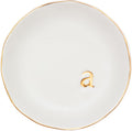 COLLECTIVE HOME - Ceramic Jewelry Tray, Decorative Trinket Dish for Rings Earrings Necklaces Bracelet Watch Keys, Birthday Mother's Day Christmas Gift for Women, 4.75", White Surface (A)