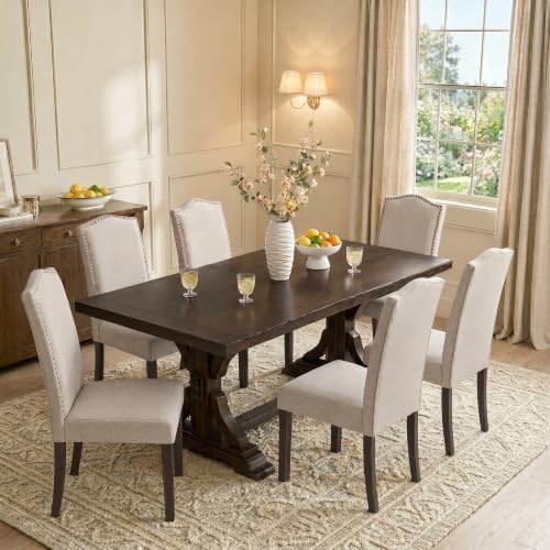 Upholstered Dining Chair Modern Parsons Stylish Kitchen Diner Set of 6