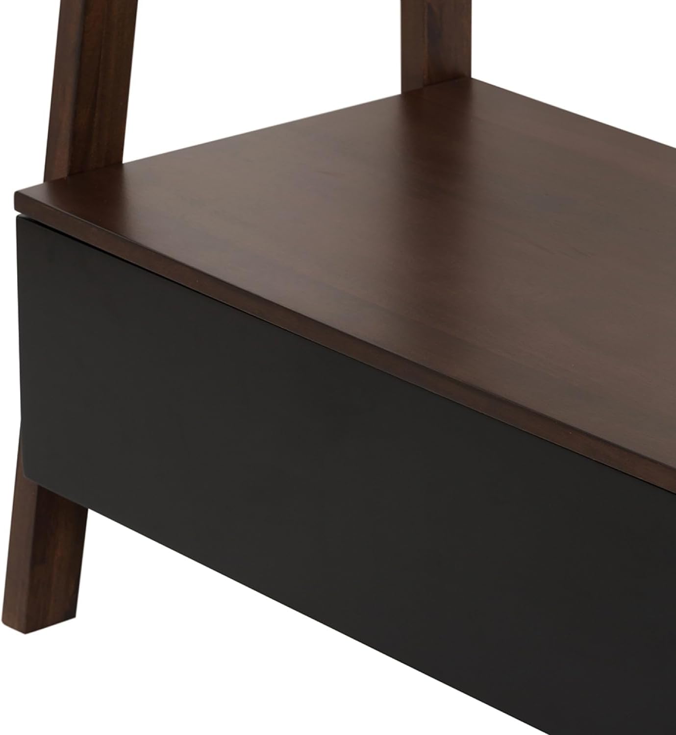Geelife 32X17X68 Ladder Shelf - Solid Wood+MDF Wood+Brown - Space-Saving Ladder Display - Versatile Indoor Use