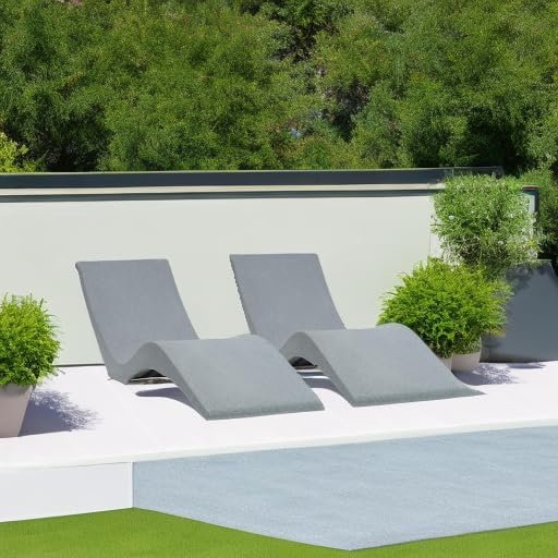 Aqua Outdoors Luxury in-Pool Chaise Lounge Chairs, 2-Pack for Tanning Ledge &...