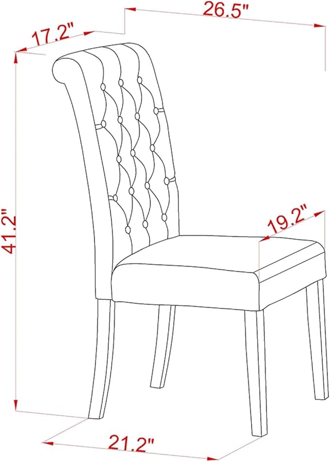 East West Furniture DLBR3-BLK-17 3 Piece Dining Room Furniture Set Contains a Round Dining Table with Dropleaf and 2 Light Sable Linen Fabric Upholstered Chairs, 42x42 Inch, Black
