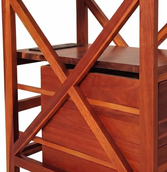 Fully Assembled Narrow Side Table with Charging Station, No Assembly Narrow N...