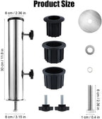 Granite Based Umbrella Stand for Outdoor Stability, Featuring Adjustable PVC Sleeves for Secure Fit