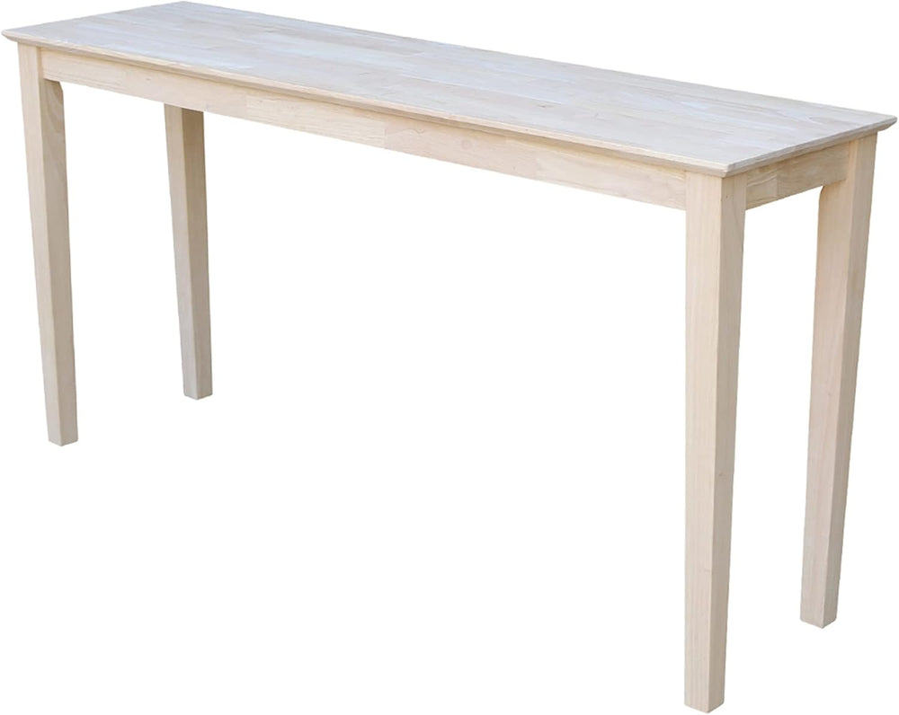 IC International Concepts Solid Wood Shaker Console Table, 60" Long