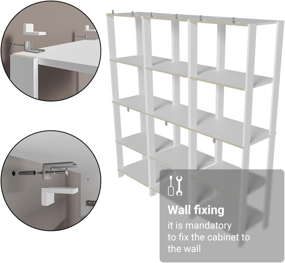 Madesa Kitchen Pantry Storage Rack with 15 Open Shelves 70" L Multiuse M...