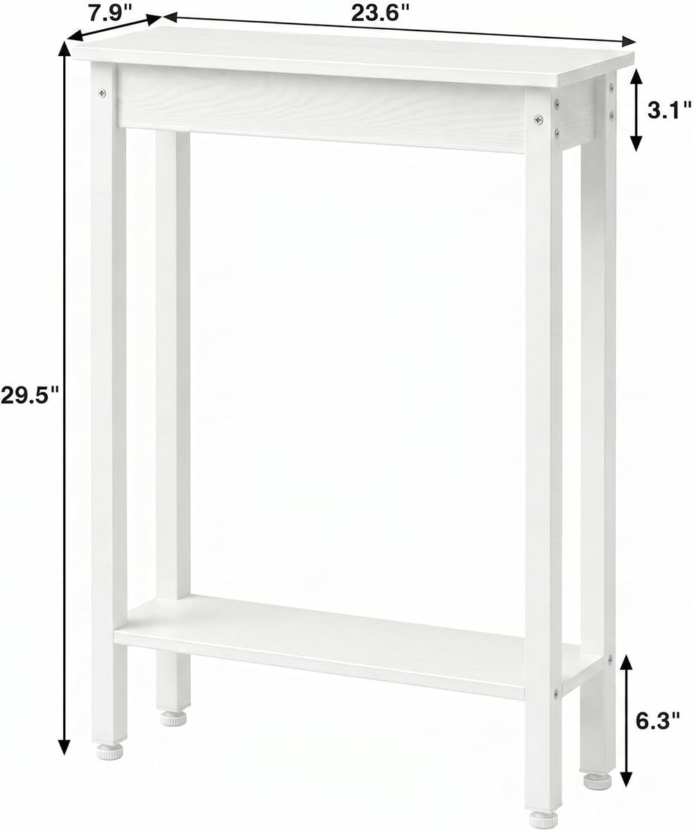 Small Console Table with Shelf Little Narrow Entryway Table Skinny Thin High ...