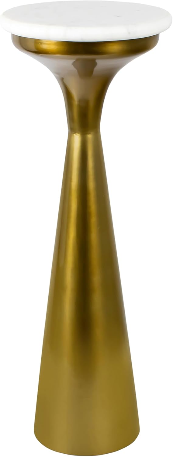 Eyely DNE1009A Alton 22.25" Mid-Century Glam Retro Metal Drink Table wit...