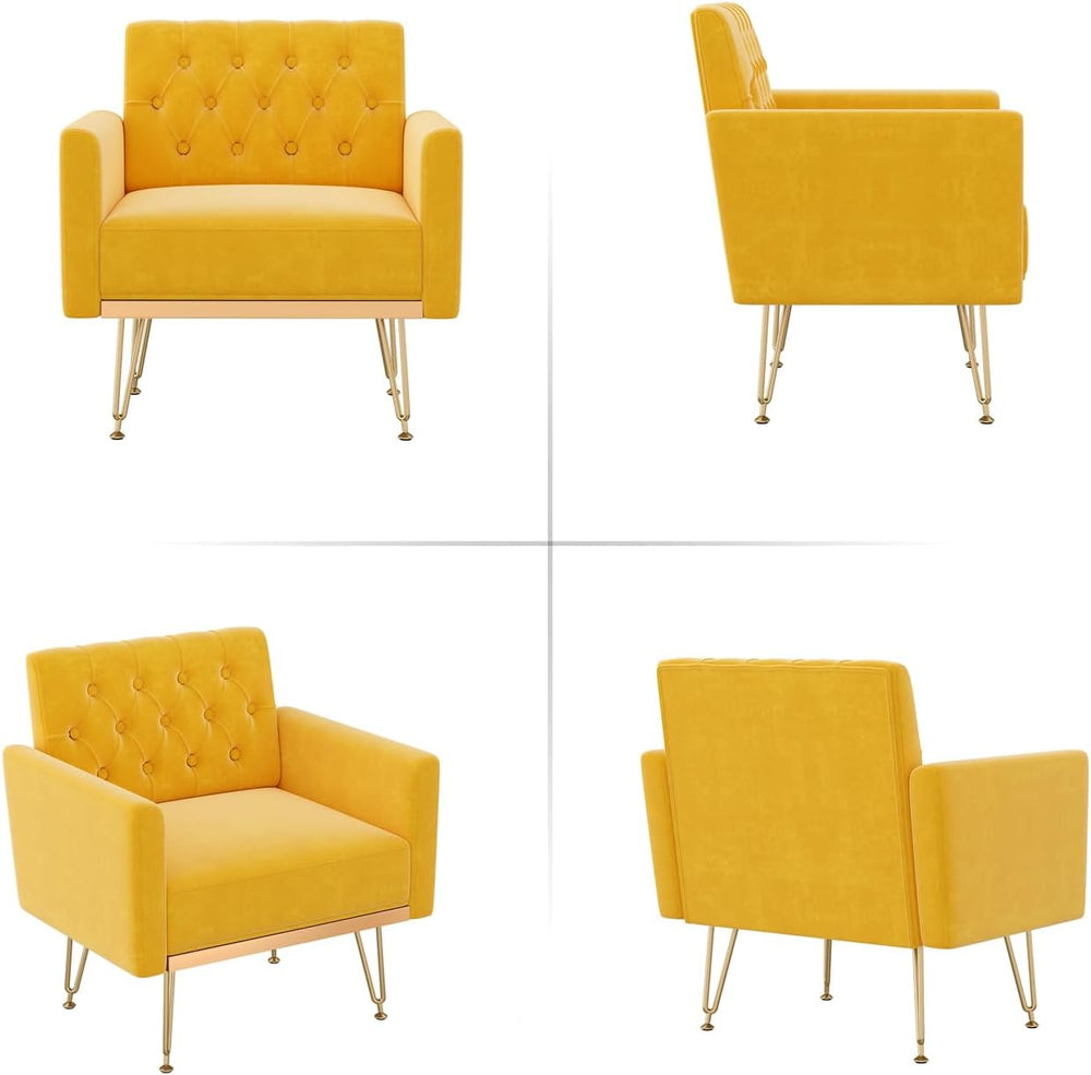 Olela Velvet Accent Chair with Arm for Living Room,Modern Armchair Single Sof...