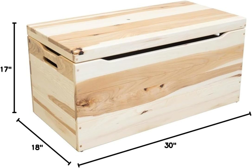 30” Engraved Wooden Storage Chest – Handmade Amish Hope Chest – Storage Trunk...