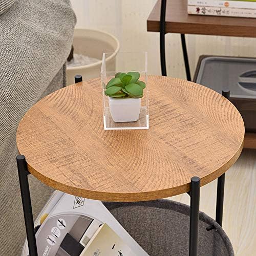Telephone Table, Round 2 Layer Sofa Side Table,Coffee Table,Telephone Table,2...