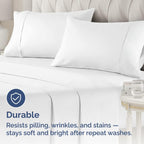 Queen Pillow Cases - 2 Pack - Super Soft Pillowcase Covers - Envelope Enclosure - Hotel Quality Pillow Protectors - Wrinkle Free, Fade, Shrink & Stain Resistant - Machine Washable - 20" x 30" (White)
