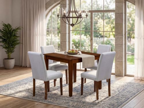 East West Furniture OXAB5-AWA-05 5 Piece Kitchen Table Set for Small Spaces I...