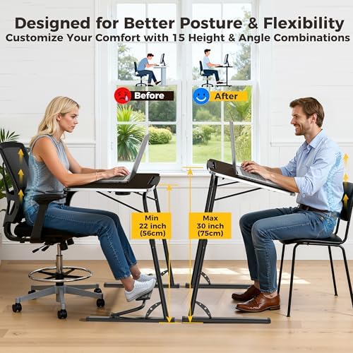 FoldWise Upgraded Folding TV Tray Table, Sturdy Couch & Dinner Laptop Table
