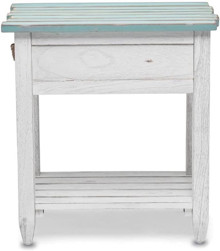 Pemberly Row Contemporary Wood Chairside Table, 25" H x 14" W x 23&...