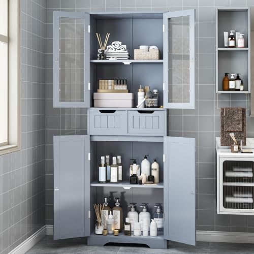 Betterhood 67" Tall Bathroom Storage Cabinet, Freestanding Cabinet with ...