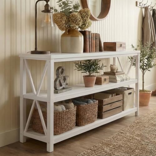 FATORRI Console Table for Entryway, Long Sofa Table with 3 Tier Shelves, Mode...