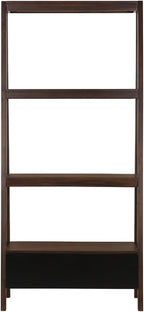 Geelife 32X17X68 Ladder Shelf - Solid Wood+MDF Wood+Brown - Space-Saving Ladder Display - Versatile Indoor Use