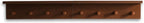 Entrance Coat Rack ，Coat Hooks, Wall-Mounted Wooden Hook Rack, Wall-Mounted Shelves are Very Suitable (2PC-Teak Colored Veneer)