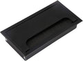 XMHF Aluminum Alloy Rectangle Wire Cable Grommet Hole Cover Cable Organizer for Office Desk Computer Desk Table (160 x 80mm; Black)