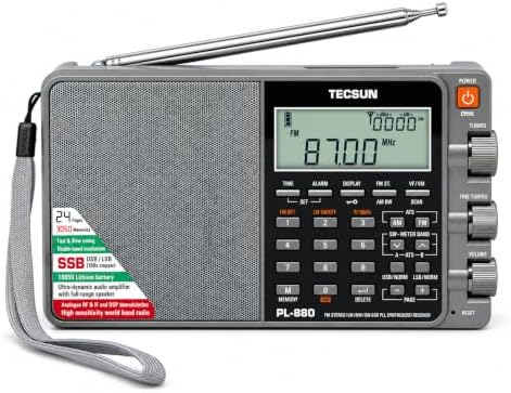 Tecsun PL880 Portable Digital PLL Dual Conversion AM/FM, Longwave & Short...