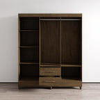 Meble Furniture Panama Wardrobe — Contemporary Design — 71.7H x 60.2W x 19D inches — Brown