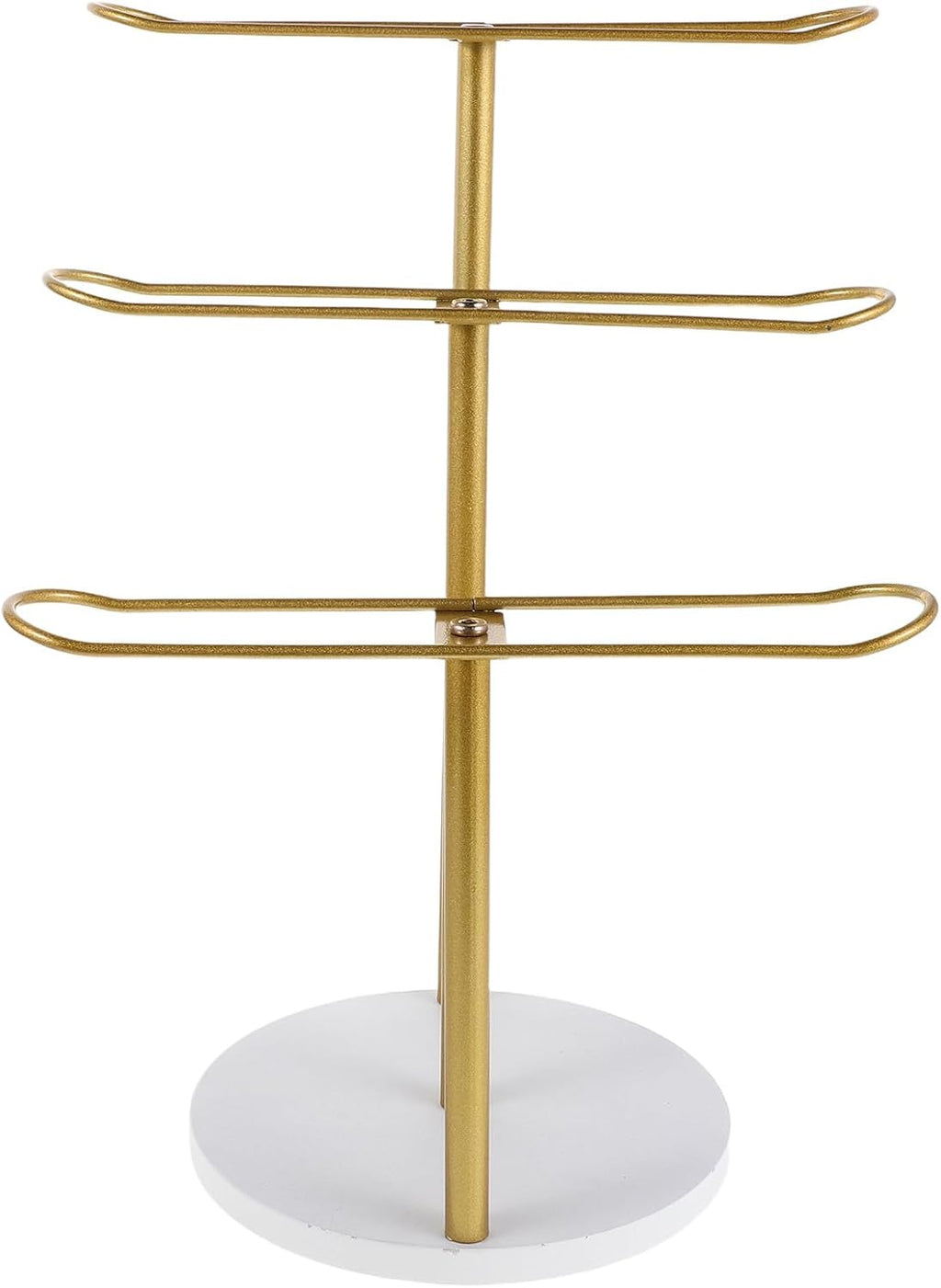 NUOBESTY Metal Headband Holder 3-Tier Scrunchie Holder - Hairband Hair Hoop Organizer - Hair Accessories Display Stand - Jewelry Bracelet Watch Organizer