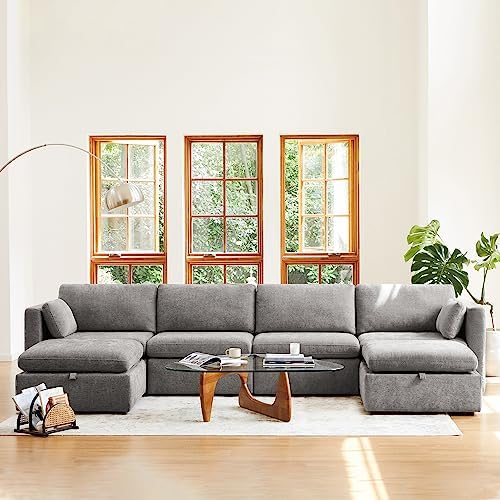 CHITA Oversized Modular Sectional Fabric Sofa Set, Extra Large U Shaped Couch...