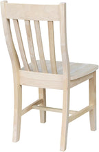 Set of Two Cafe Dining Chairs, Unfinished