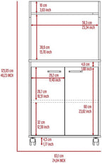 24.84" D*14.19W*49.23" H Freestanding Kitchen Pantry with Shelf, 3 Shelves, Double Door, Rectangular Storage Cabinet, Modern Minimalist, for Living Room, Dining Room, White