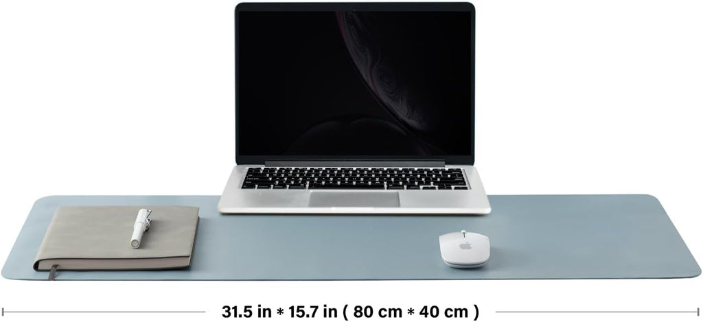 Cork Desk Mat - Dual-Sided Desk Pad for Office and Home - Desk Organization and Accessories - Ideal for Large Mouse Pad and Desk Mats on Top of Desks(Light Blue,80cmx 40cm)