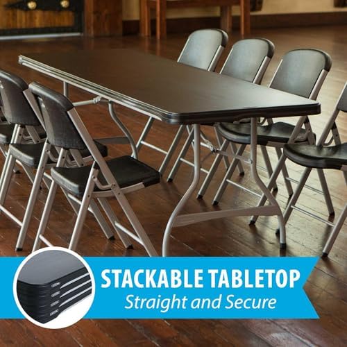 Lifetime 8-Foot Folding Table, Black and Silver - Pallet Pack of 27