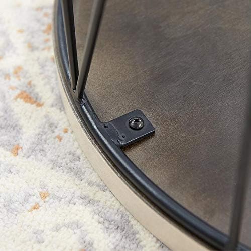 Telephone Table, Round Industrial Side Table,Telephone Table,Office Hallway O...