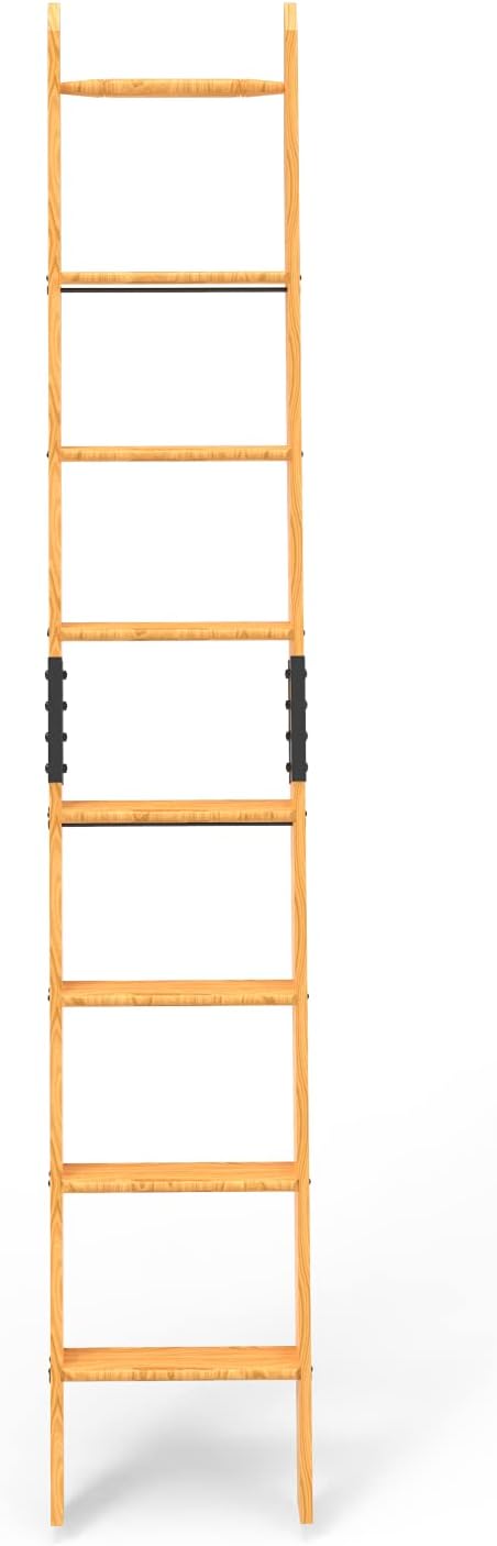 Quite Guide Library Ladder Kit Wooden Ladder 8 Foot 9 Foot 10 Foot Red Oak Unassembled (8 Foot)