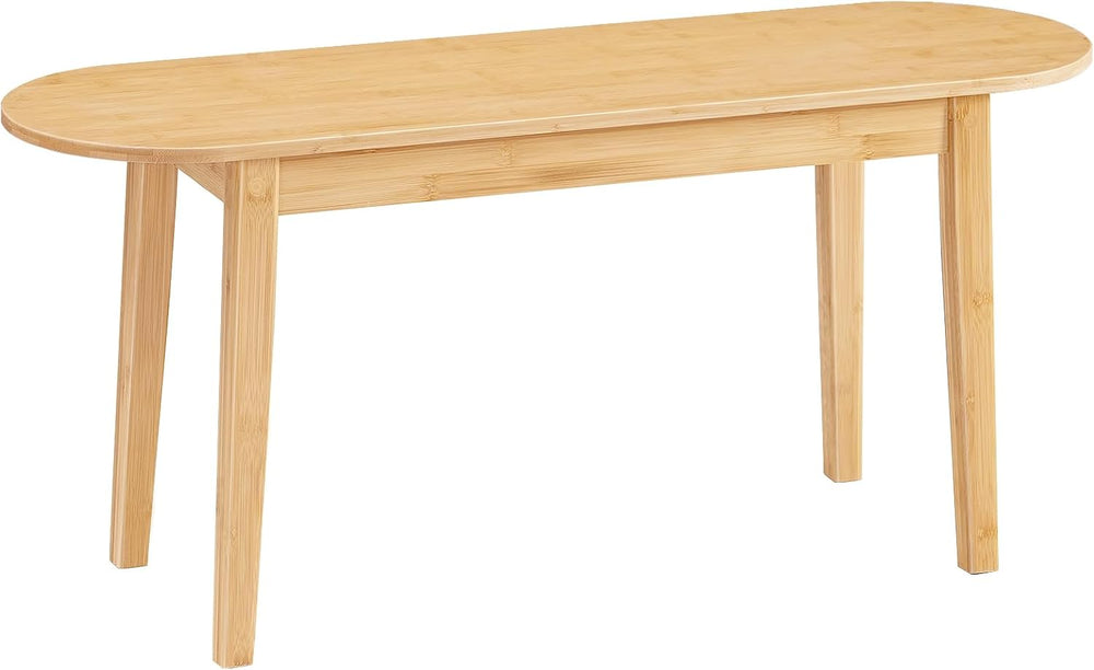 HOOBRO 39.4'' Dining Bench, Farmhouse Kitchen Table Bench, Bamboo Ent...
