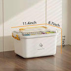 Plastic Medicine Storage Organizer & First Aid Box, Medicine Box with Handles, Multipurpose Medical Supply Organizer with Removable Tray for Home, Office & Travel（large）