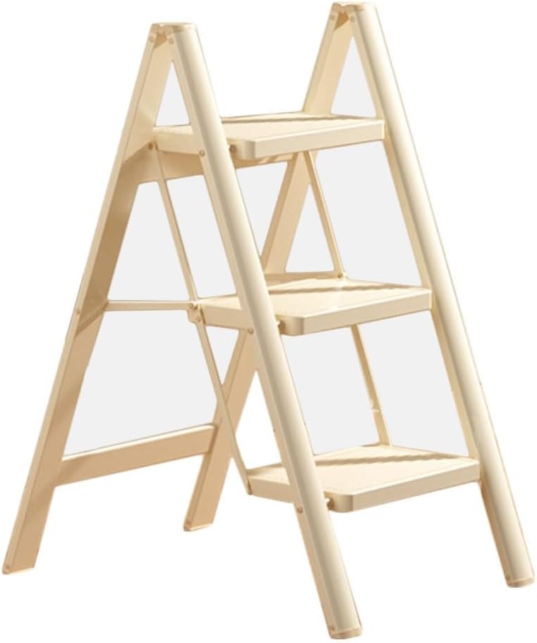 Trapezoidal Ladder Shelf - 3-Tier Wrought Iron Folding Display Rack for Balcony, Living Room, or Storage - Stylish Flower Plant Stand & Bookshelf