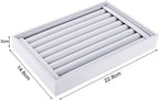 Valyria Velvet 7 Slots Ring Earrings Trays Showcase Display Jewelry Organizer (White PU Leather)