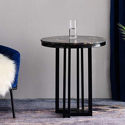 Telephone Table, Marble Sofa Side Table Nordic Luxury Round Coffee Table Tele...