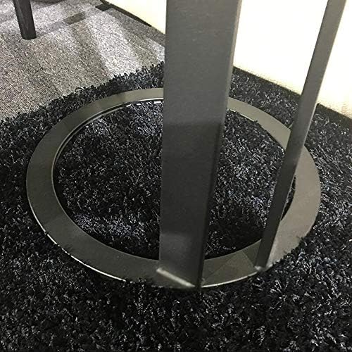 Telephone Table, Black Solid Wood Side Table,Living Room Sofa Side Table,Roun...