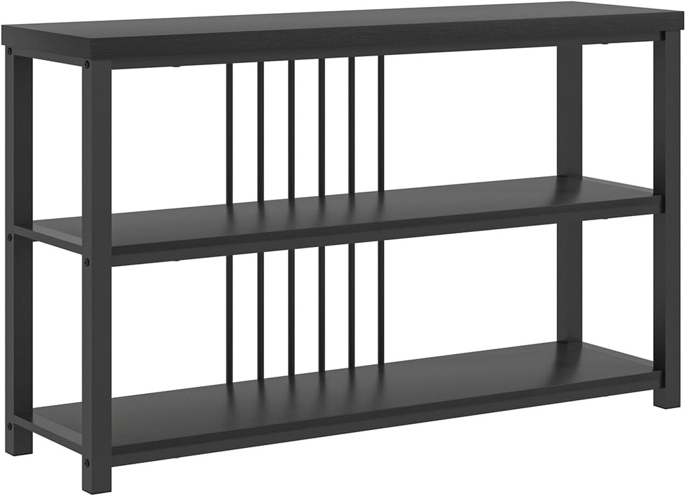 FOLUBAN Entryway Table, Modern Sofa Console Table with 3 Tier Storage Shelf f...