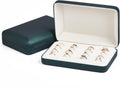 Jewelry Ring organizer Box, Portable Small Storage Display Case, Fashion Ring Tray Holder Showcase, Ring Boxes for Multiple Rings Fits for Travel or Home Organizers (green)