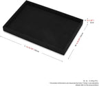 Black Microfiber Jewelry Display Flat Tray Ring Necklace Watch Organizer Display Tray