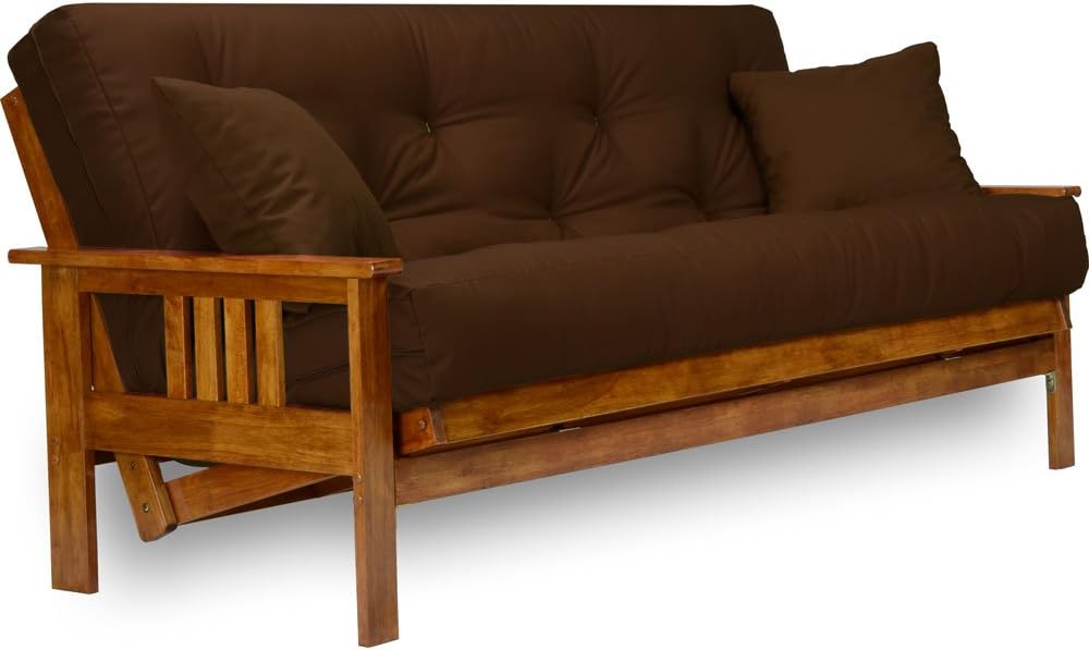 Nirvana Futons Stanford Futon Set - Full Size, Frame, 8" Mattress, Micro...