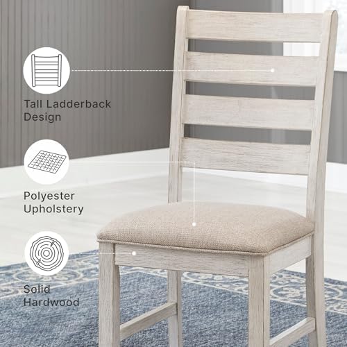 Signature Design by Ashley Skempton Farmhouse Dining Chairs Set of 2, White