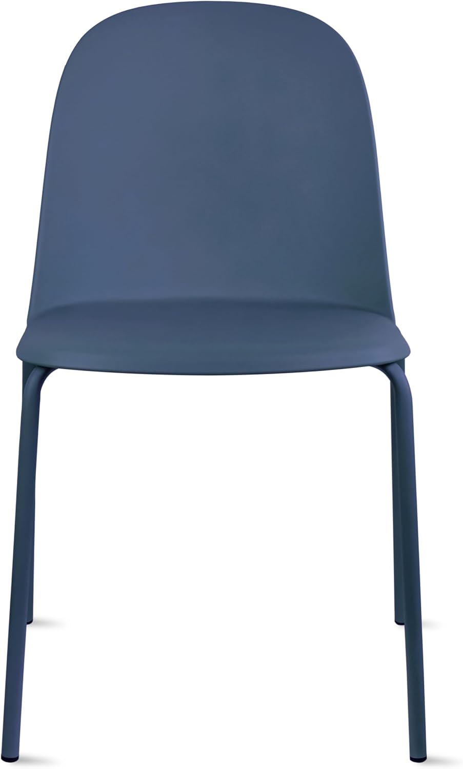 2xhome Set of 4 Modern Stackable Armless Dining Chairs | Plastic Shell Seat w...