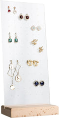 GemeShou Beech earring display for selling jewelry, wooden earring holder for studs display, small jewelry studs display board for show【Wood stand with acrylic board-Beech】