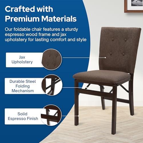 Stakmore Parson's Indoor Wooden Folding Dining Chairs, Espresso, Set of 2