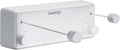 Danpoo Retractable Clothesline, 2x13.8ft Stainless Steel Clothes Line for Indoors/Outdoors, Wall-Mounted Laundry Drying with Auto-Lock, Heavy Duty(White)