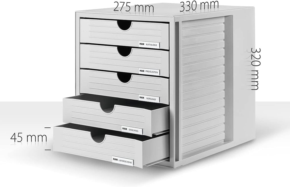 HAN 1450-14, SYSTEMBOX drawer set. Innovative, attractive design with 5 close...